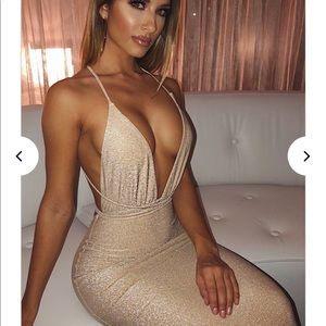 Gold sparkle dress